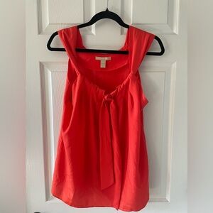 Banana Republic Red Tie Front Tank Top